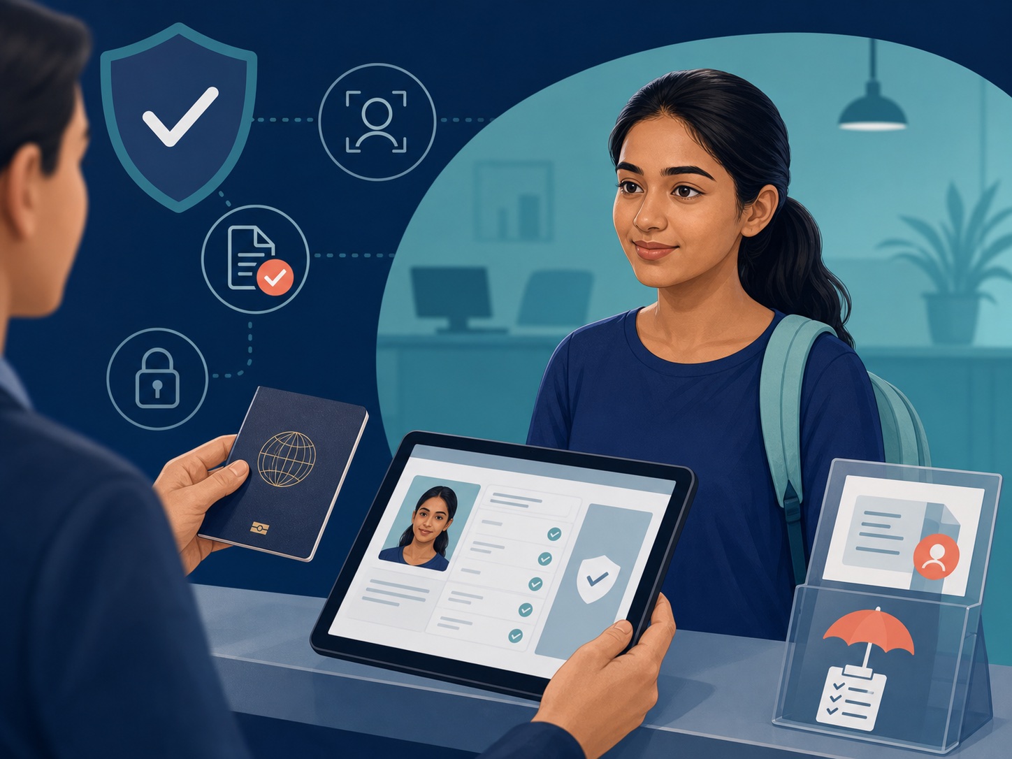 Candidate presenting a passport that matches the PTE booking details