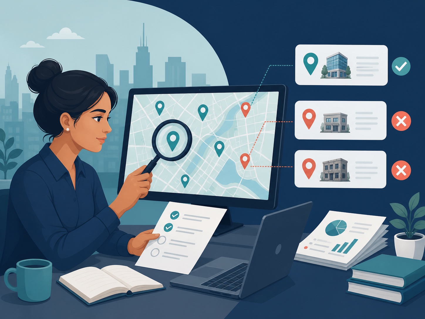 Visual explanation of about city pages