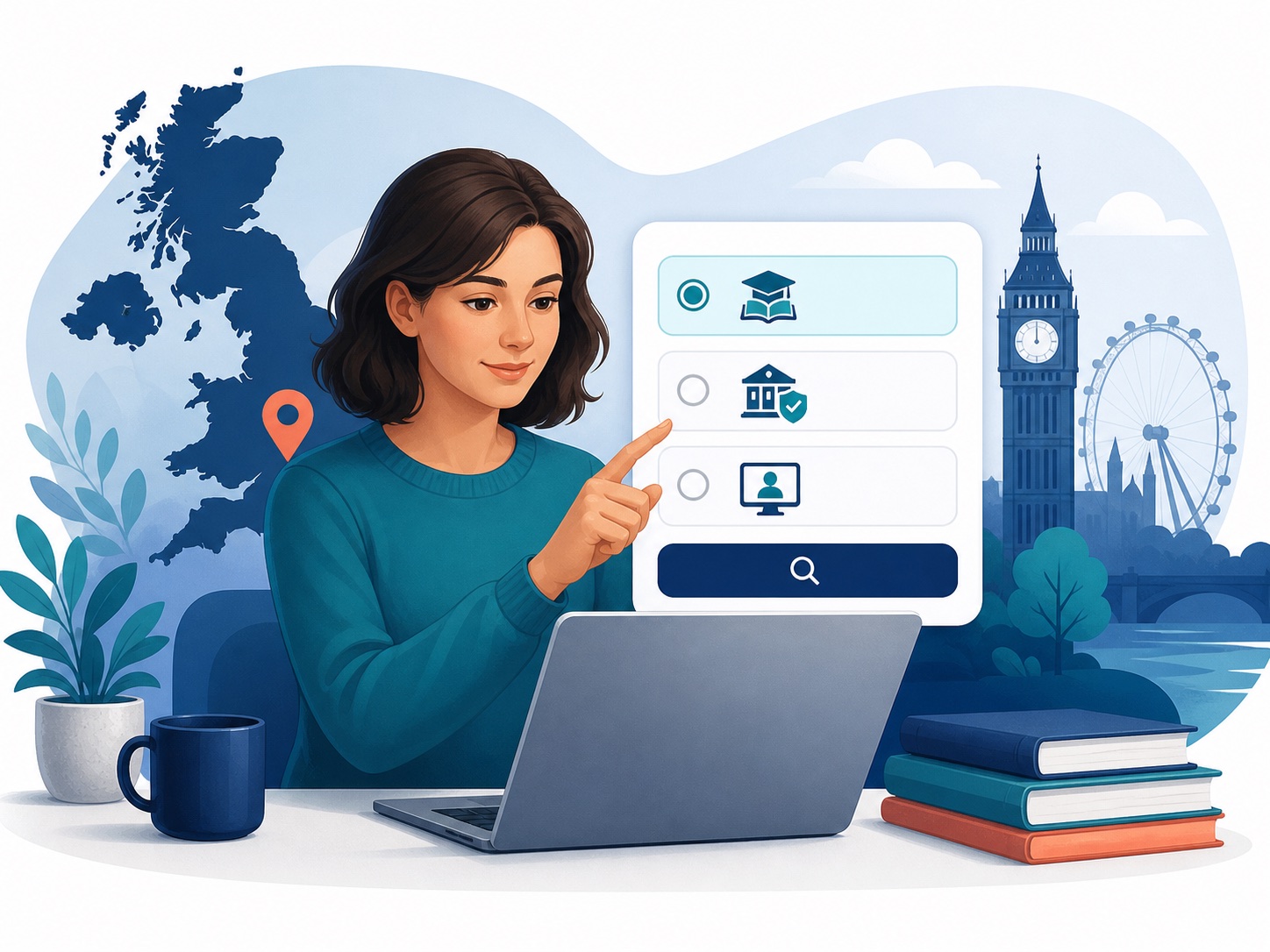 Visual explanation of find an approved uk appointment