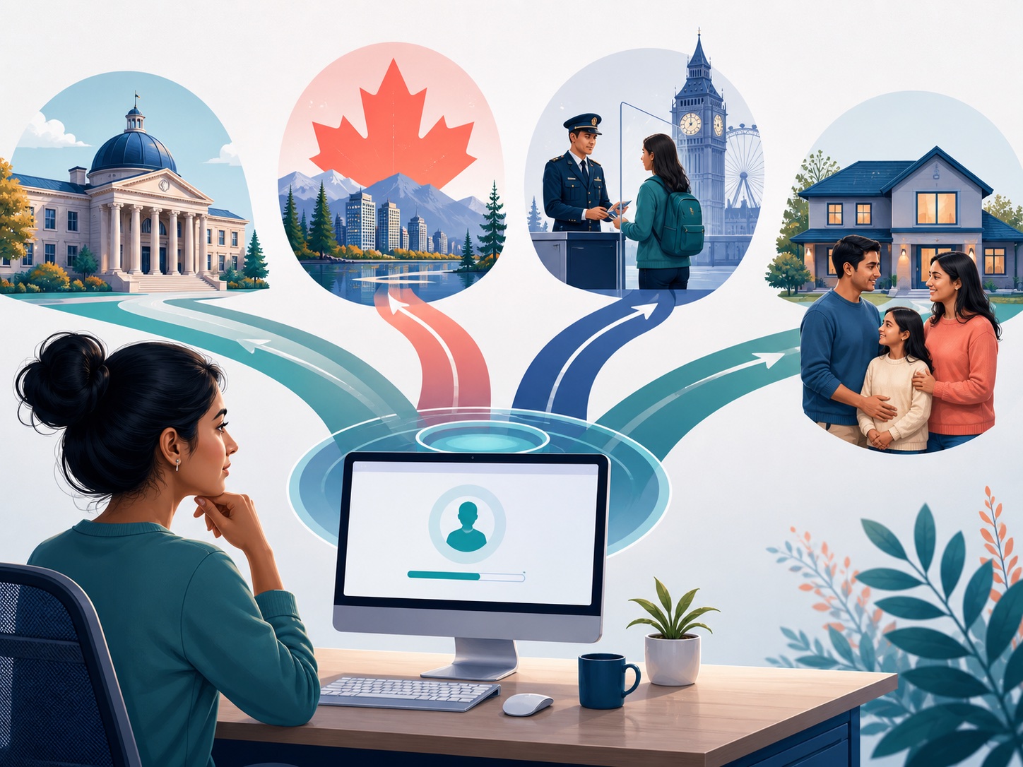 Learner comparing PTE choices for study, Canadian immigration and UK applications