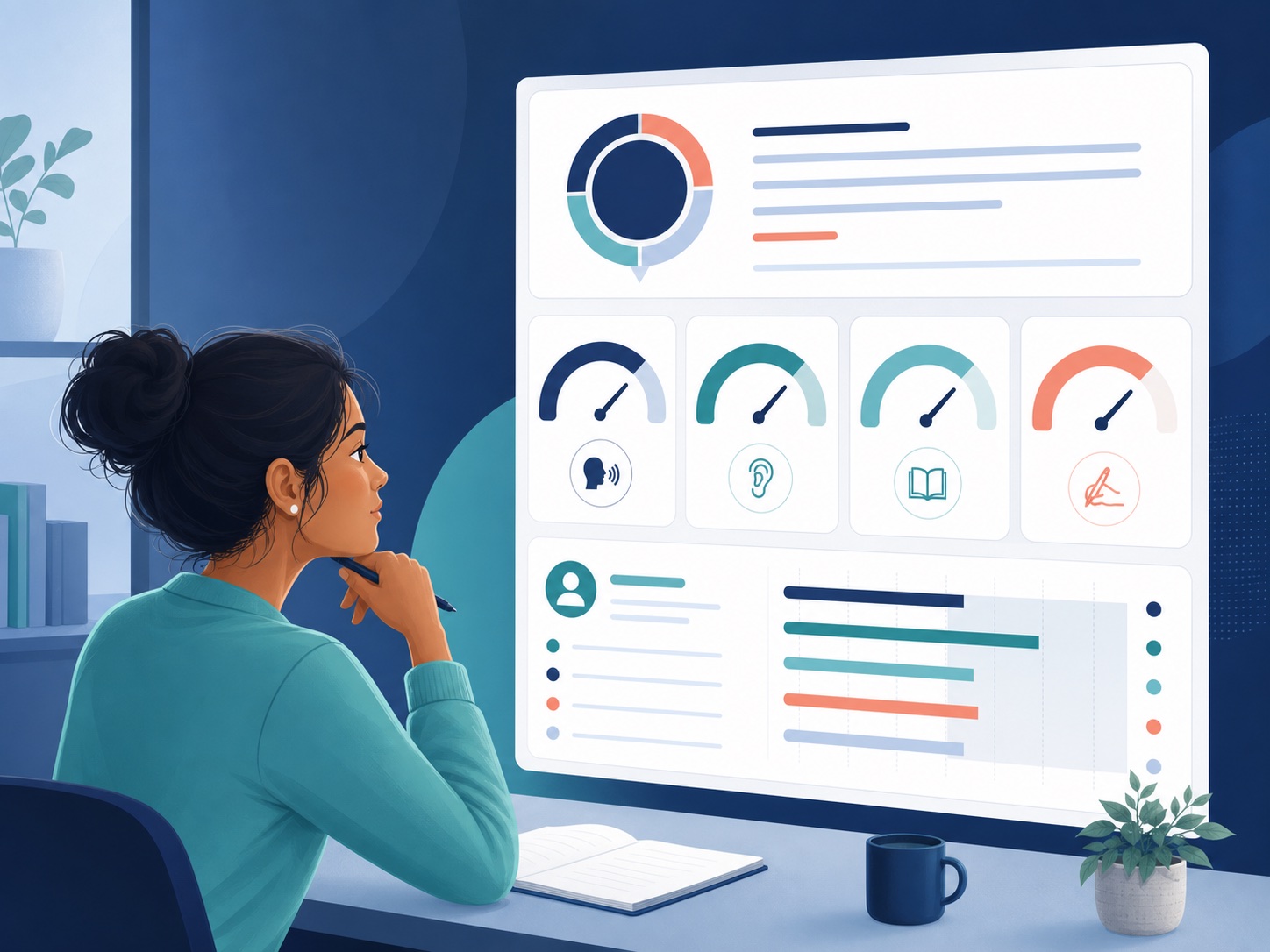 Visual explanation of understanding the score report