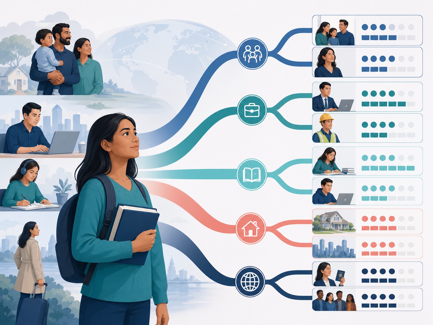 Visual explanation of common uk route and cefr patterns