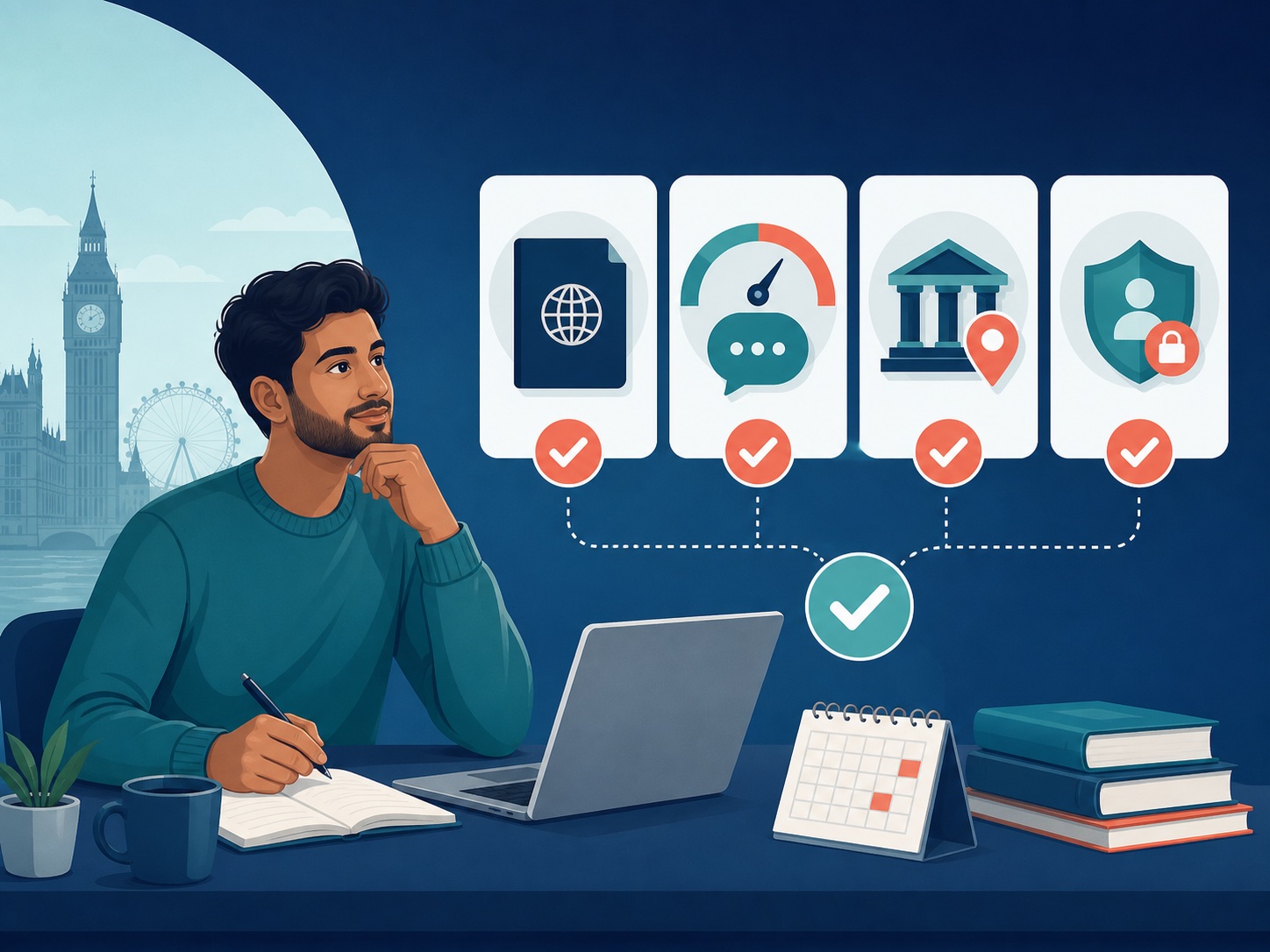 Visual explanation of uk visas and selt requirements